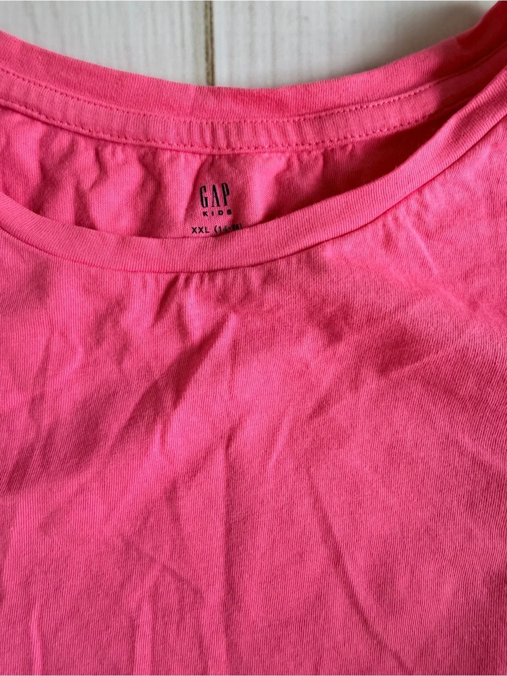 Girls Pink Ruffle Sleeve Tee - Unbranded